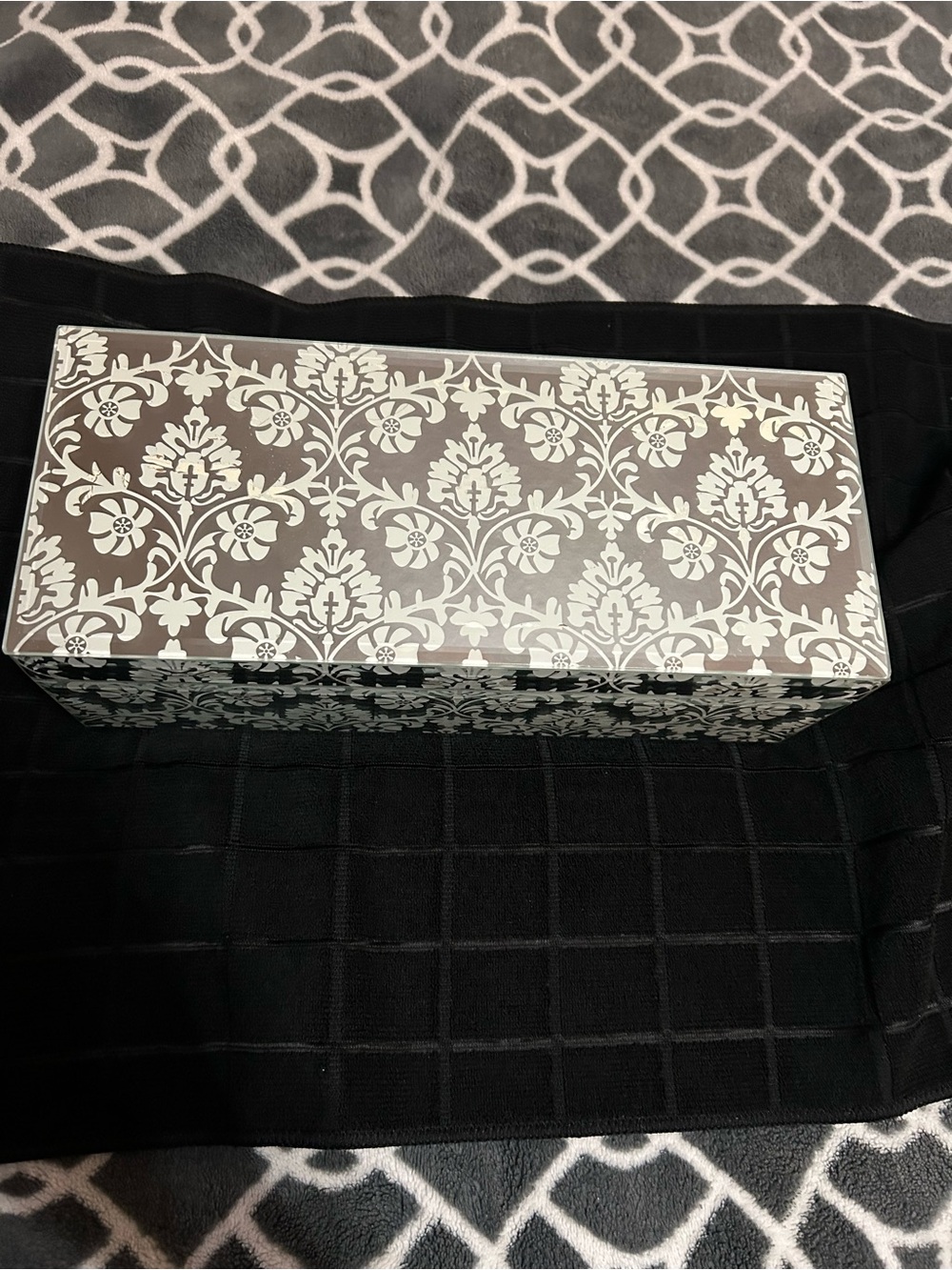 Patterned Decorative Storage Box - Black & White